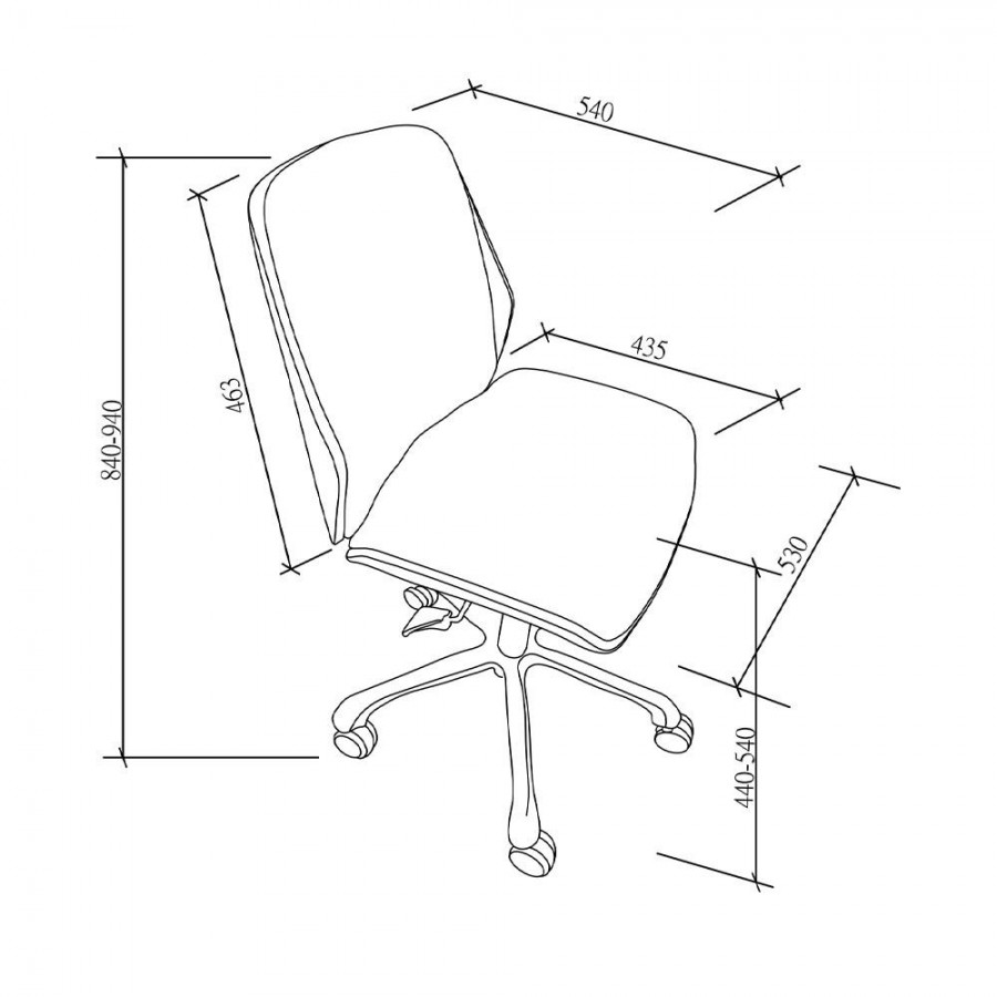 Curve Universal Faux Leather Seat Office Chair